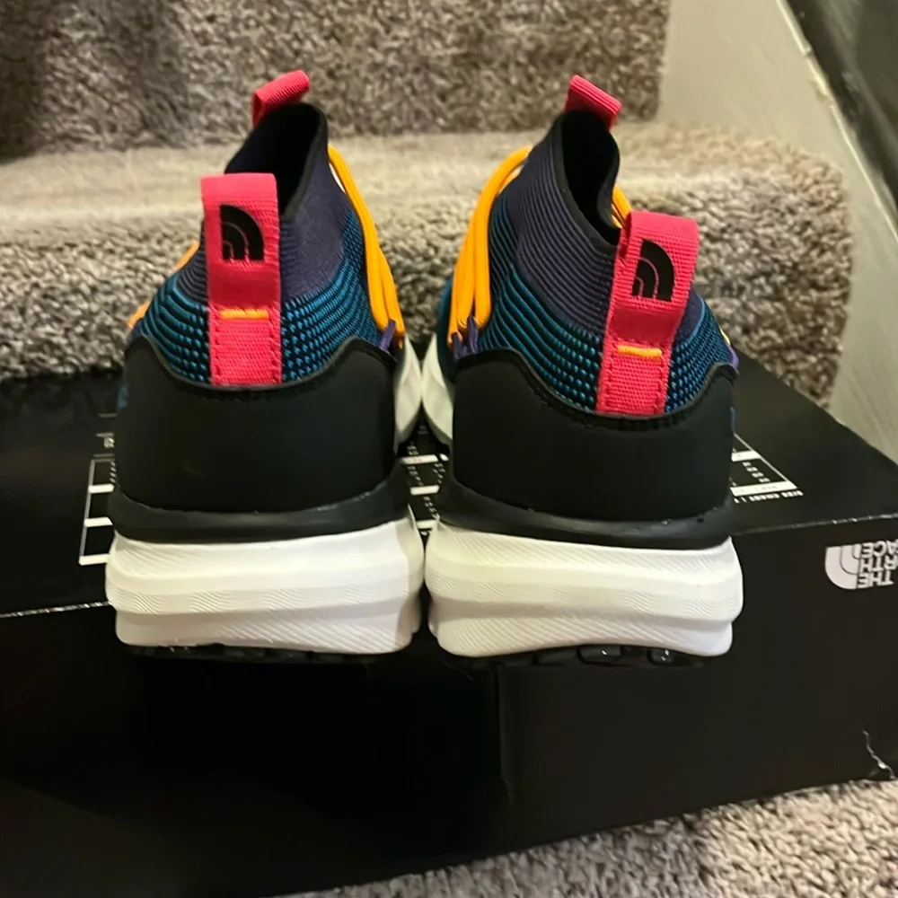 The North Face Sumida Moc Knit Pop Shoes Sneakers new black blue Men’s Size 12